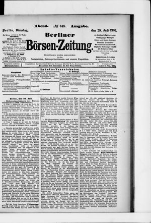 Berliner Börsen-Zeitung vom 28.07.1903