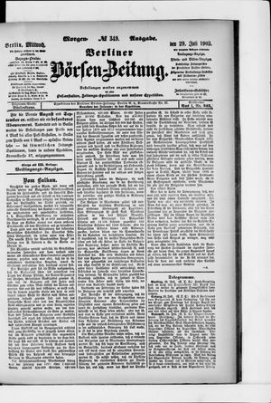 Berliner Börsen-Zeitung on Jul 29, 1903