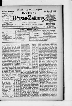Berliner Börsen-Zeitung on Jul 29, 1903