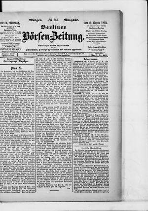 Berliner Börsen-Zeitung vom 05.08.1903