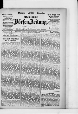 Berliner Börsen-Zeitung on Aug 9, 1903