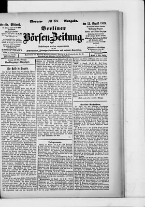Berliner Börsen-Zeitung vom 12.08.1903