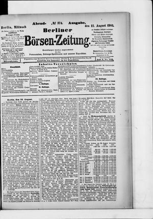 Berliner Börsen-Zeitung vom 12.08.1903