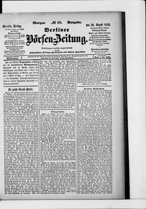 Berliner Börsen-Zeitung vom 28.08.1903