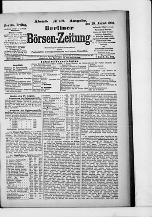 Berliner Börsen-Zeitung vom 28.08.1903