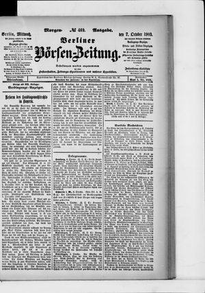 Berliner Börsen-Zeitung vom 07.10.1903