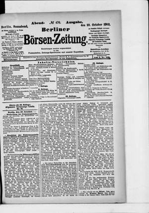 Berliner Börsen-Zeitung vom 10.10.1903