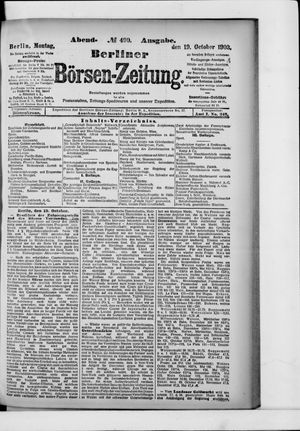 Berliner Börsen-Zeitung vom 19.10.1903