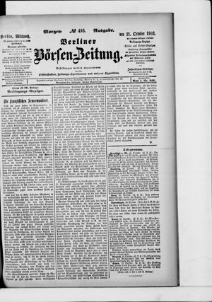 Berliner Börsen-Zeitung vom 21.10.1903
