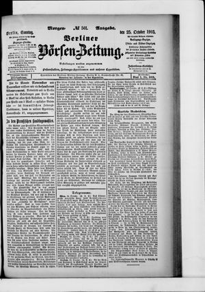 Berliner Börsen-Zeitung vom 25.10.1903