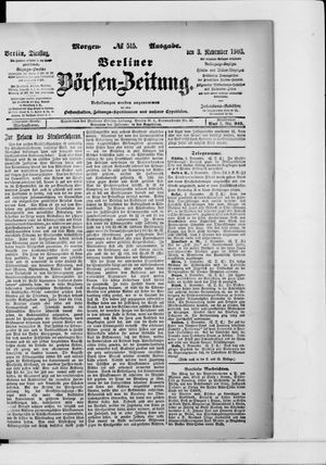 Berliner Börsen-Zeitung vom 03.11.1903