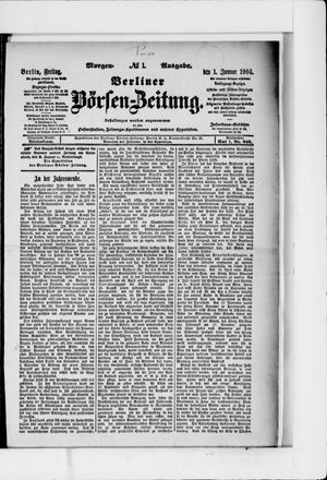 Berliner Börsen-Zeitung vom 01.01.1904