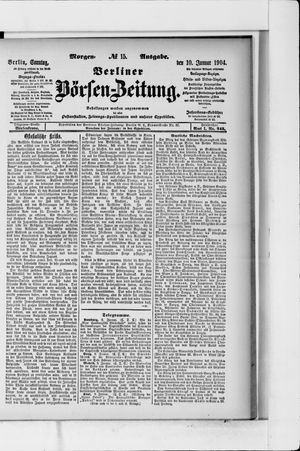 Berliner Börsen-Zeitung vom 10.01.1904