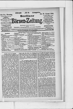 Berliner Börsen-Zeitung vom 12.01.1904