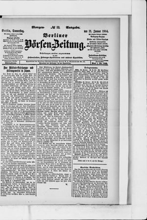 Berliner Börsen-Zeitung vom 21.01.1904