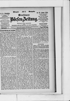 Berliner Börsen-Zeitung vom 23.01.1904