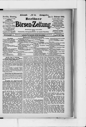 Berliner Börsen-Zeitung vom 02.02.1904