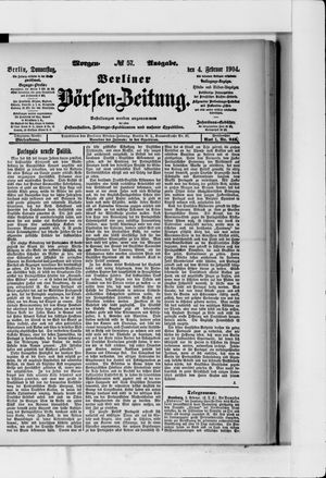 Berliner Börsen-Zeitung vom 04.02.1904