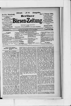 Berliner Börsen-Zeitung vom 06.02.1904