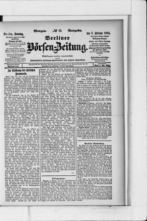 Berliner Börsen-Zeitung vom 07.02.1904