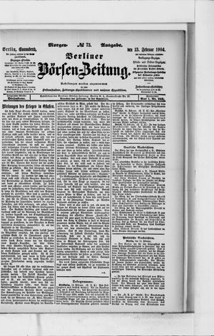 Berliner Börsen-Zeitung vom 13.02.1904