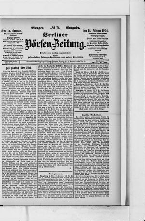 Berliner Börsen-Zeitung vom 14.02.1904