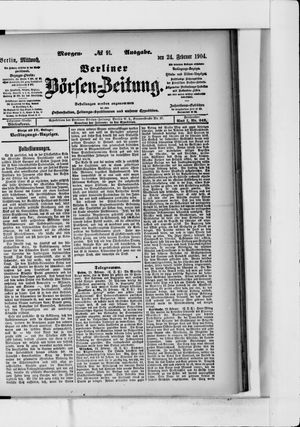 Berliner Börsen-Zeitung vom 24.02.1904