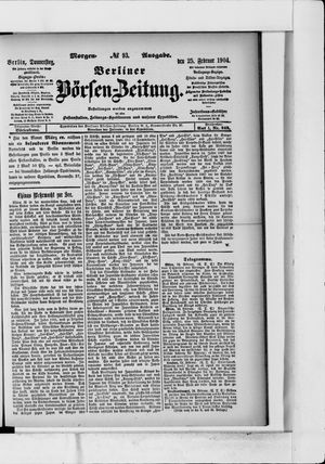 Berliner Börsen-Zeitung vom 25.02.1904