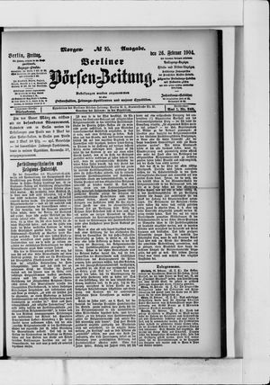 Berliner Börsen-Zeitung vom 26.02.1904