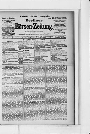 Berliner Börsen-Zeitung vom 29.02.1904