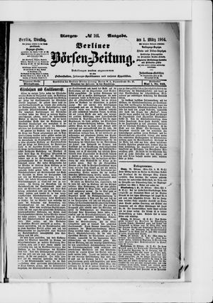 Berliner Börsen-Zeitung vom 01.03.1904