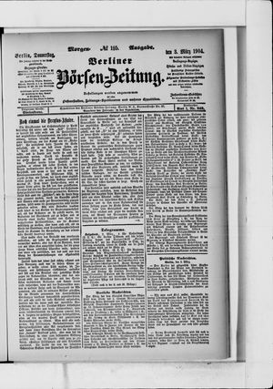 Berliner Börsen-Zeitung vom 03.03.1904