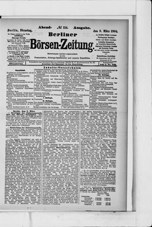 Berliner Börsen-Zeitung vom 08.03.1904