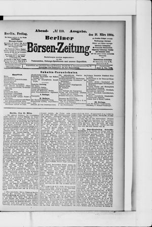 Berliner Börsen-Zeitung vom 11.03.1904
