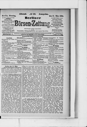Berliner Börsen-Zeitung vom 15.03.1904