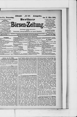 Berliner Börsen-Zeitung vom 17.03.1904