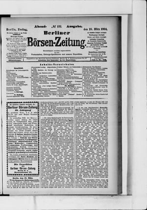 Berliner Börsen-Zeitung on Mar 18, 1904