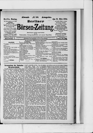 Berliner Börsen-Zeitung vom 21.03.1904