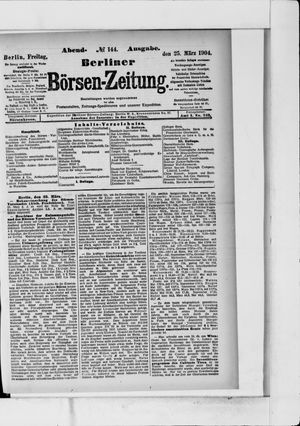 Berliner Börsen-Zeitung vom 25.03.1904