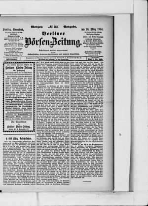 Berliner Börsen-Zeitung vom 26.03.1904