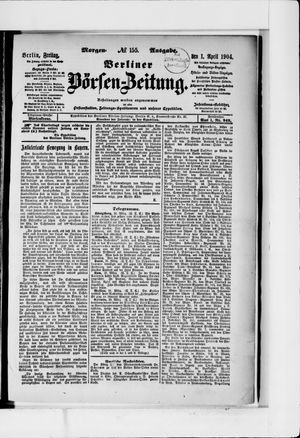Berliner Börsen-Zeitung vom 01.04.1904