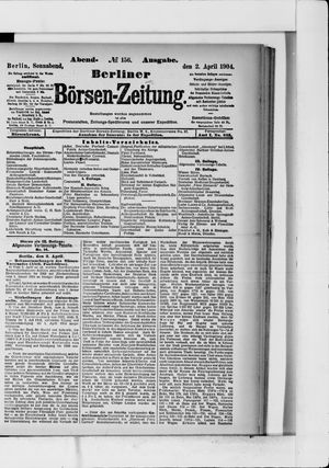 Berliner Börsen-Zeitung vom 02.04.1904