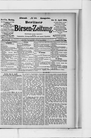 Berliner Börsen-Zeitung vom 11.04.1904
