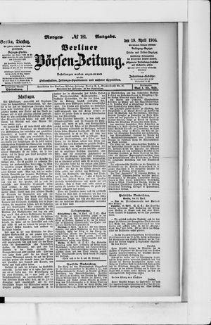 Berliner Börsen-Zeitung vom 19.04.1904