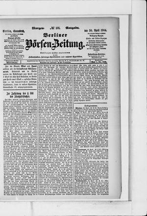Berliner Börsen-Zeitung vom 30.04.1904