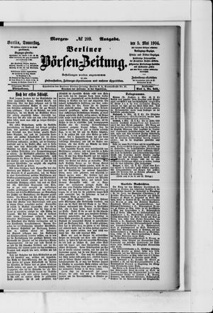 Berliner Börsen-Zeitung vom 05.05.1904