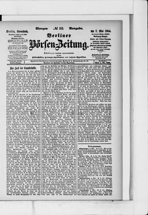 Berliner Börsen-Zeitung vom 07.05.1904