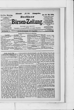 Berliner Börsen-Zeitung vom 10.05.1904