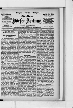 Berliner Börsen-Zeitung vom 11.05.1904