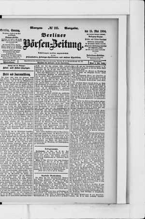 Berliner Börsen-Zeitung vom 15.05.1904